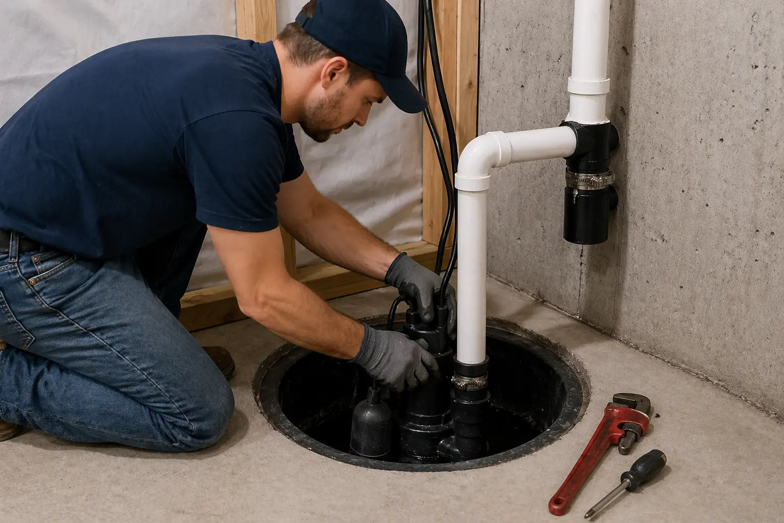 Sump pump repair Pelham